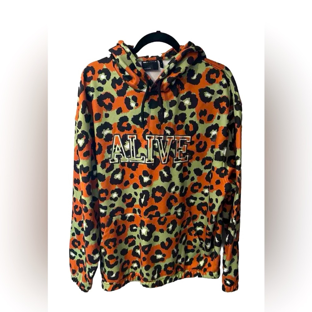 ASOS Design Sweatsuit Set, Hoodie/Sweatpants, Men’s L, ALIVE Leopard Print, LN!!